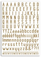 Rub-ons alphabet marron